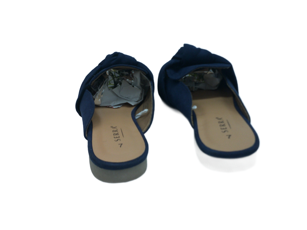 Serra Women's Navy Blue Knot Mules| Size 7