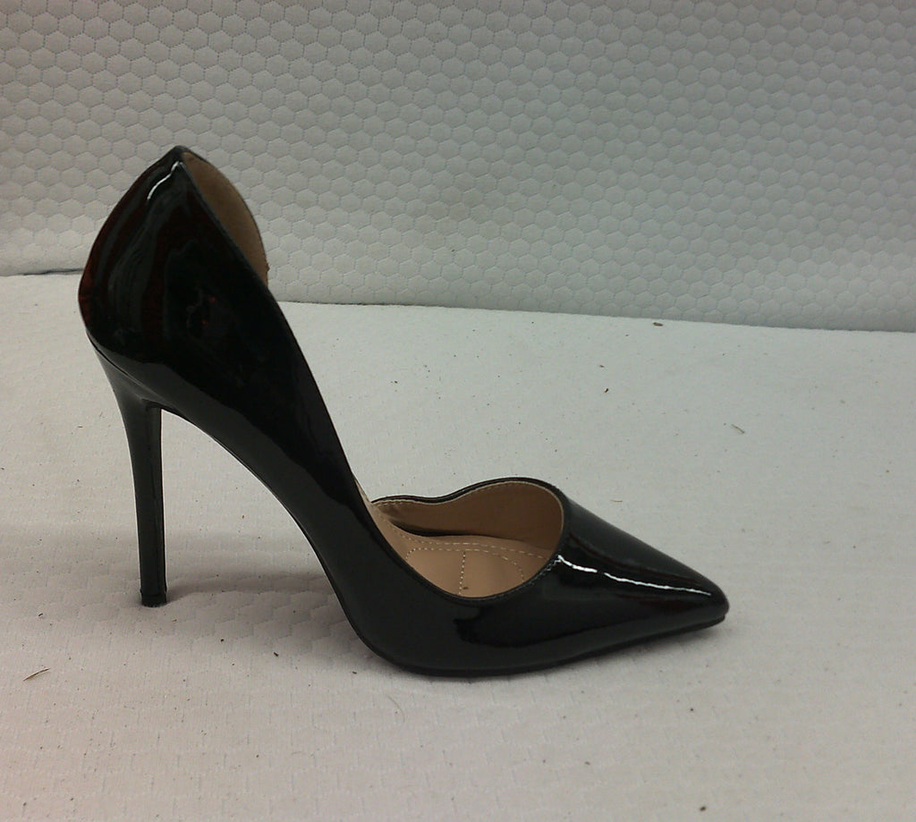 Elegant Collection Black Patent D'Orsay Pump |Size 9