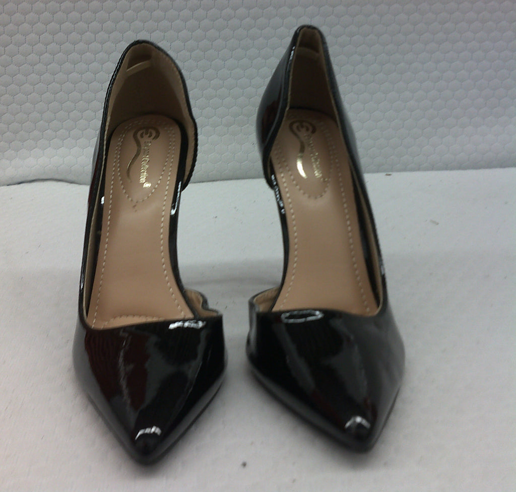 Elegant Collection Black Patent D'Orsay Pump |Size 9