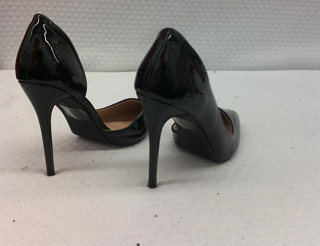 Elegant Collection Black Patent D'Orsay Pump |Size 9