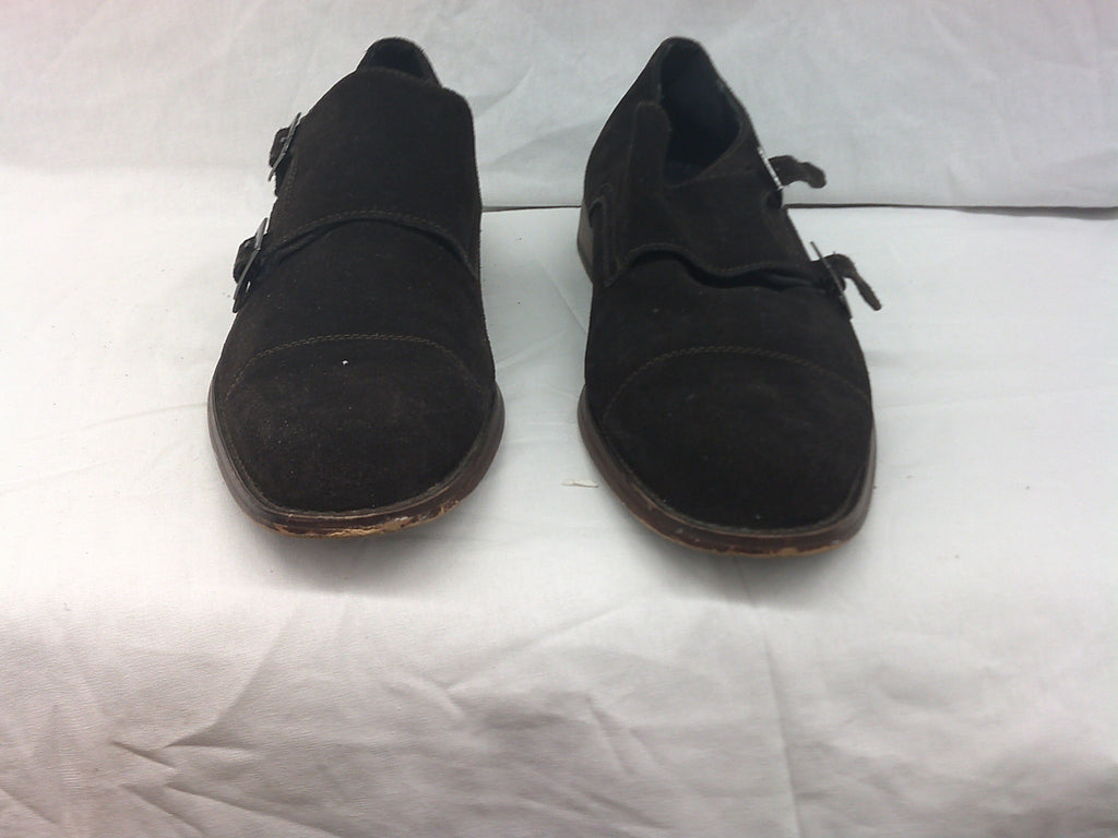Joseph Abboud men's suede double monk strap dress shoes | Size 10.5