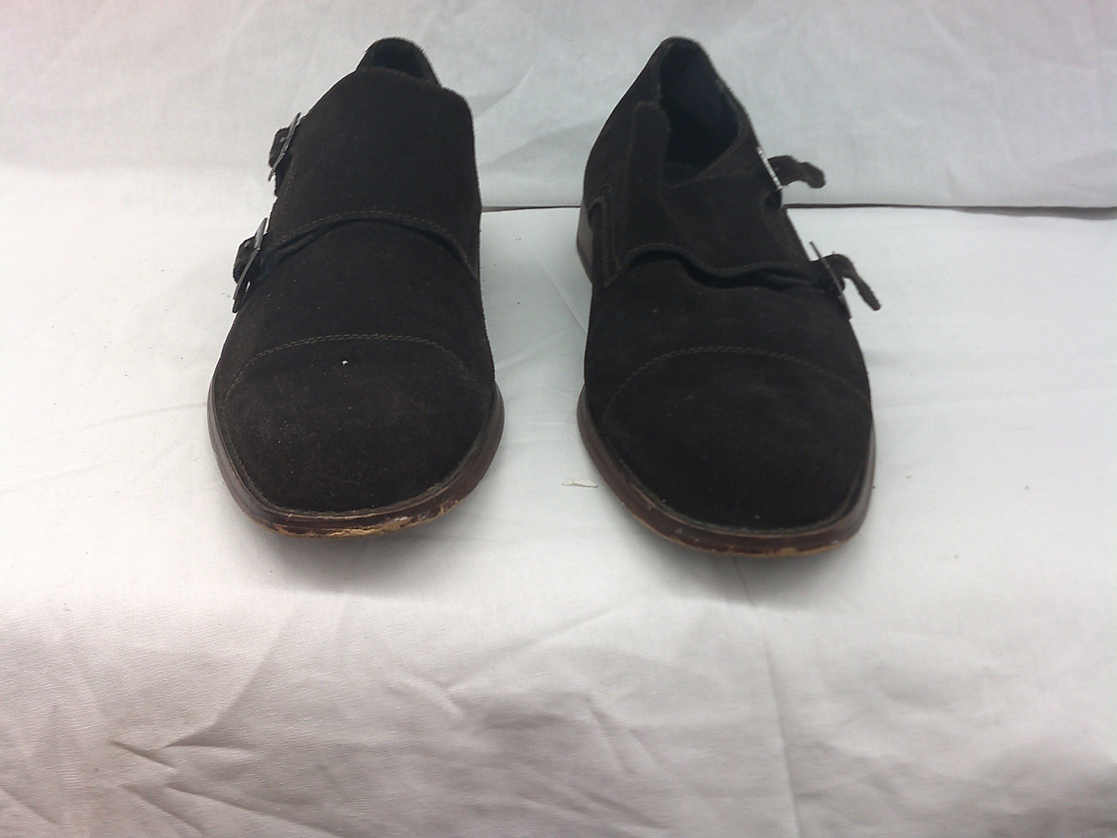 Joseph Abboud men's suede double monk strap dress shoes | Size 10.5