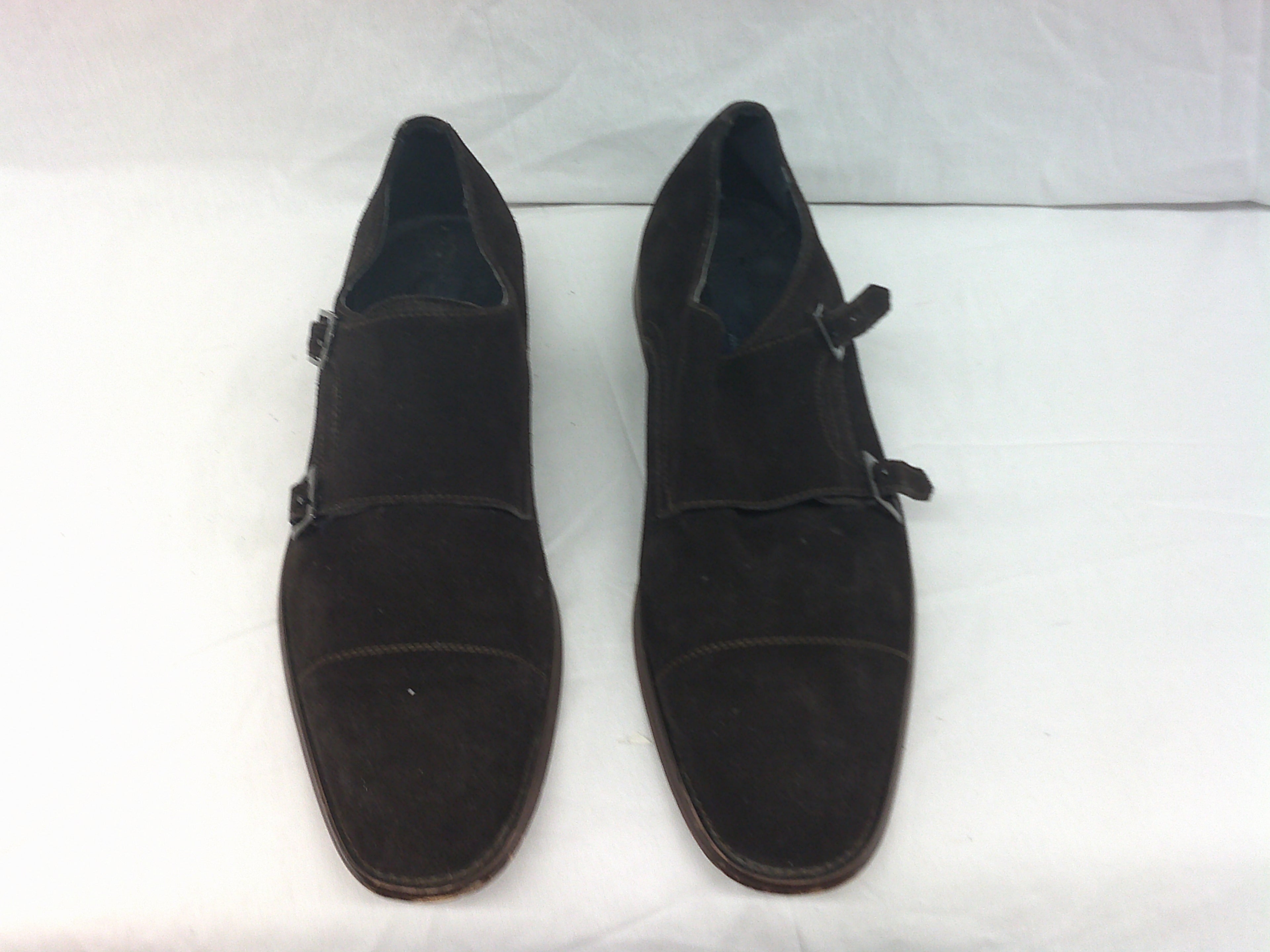 Joseph Abboud men's suede double monk strap dress shoes | Size 10.5
