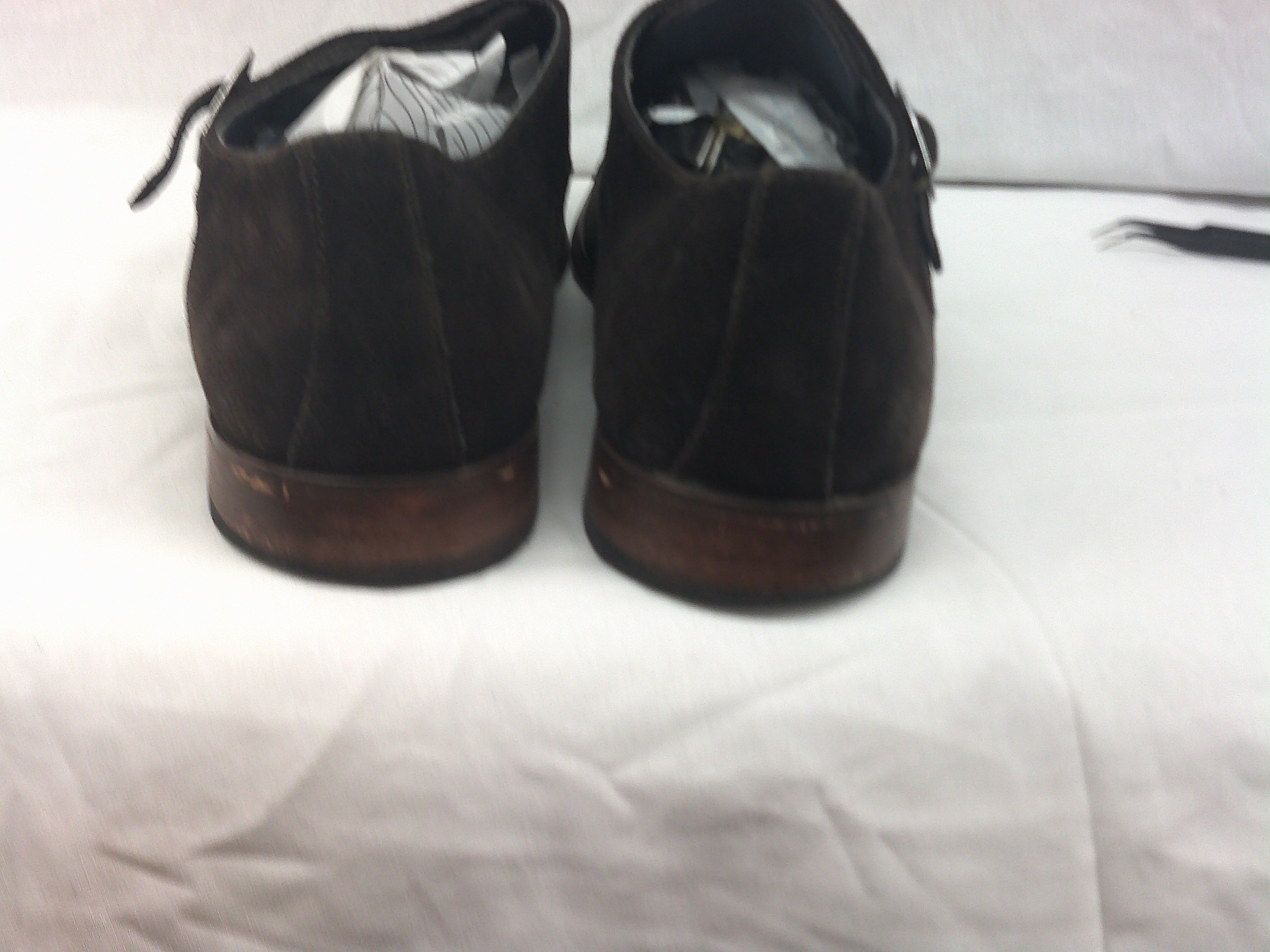 Joseph Abboud men's suede double monk strap dress shoes | Size 10.5