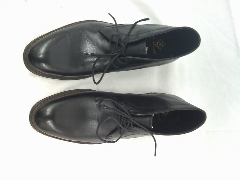 La Milano Glen Leather Chukka Boots Black Shoes | Size 7.5