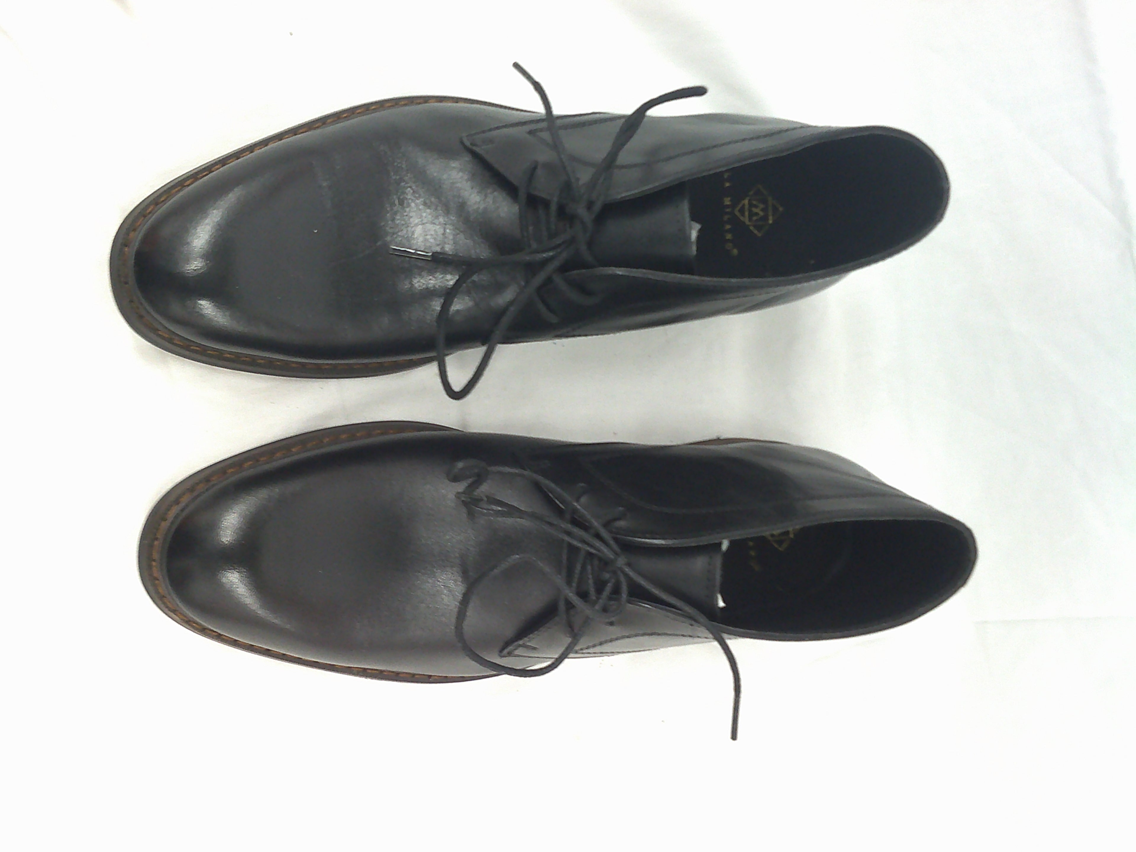La Milano Glen Leather Chukka Boots Black Shoes | Size 7.5