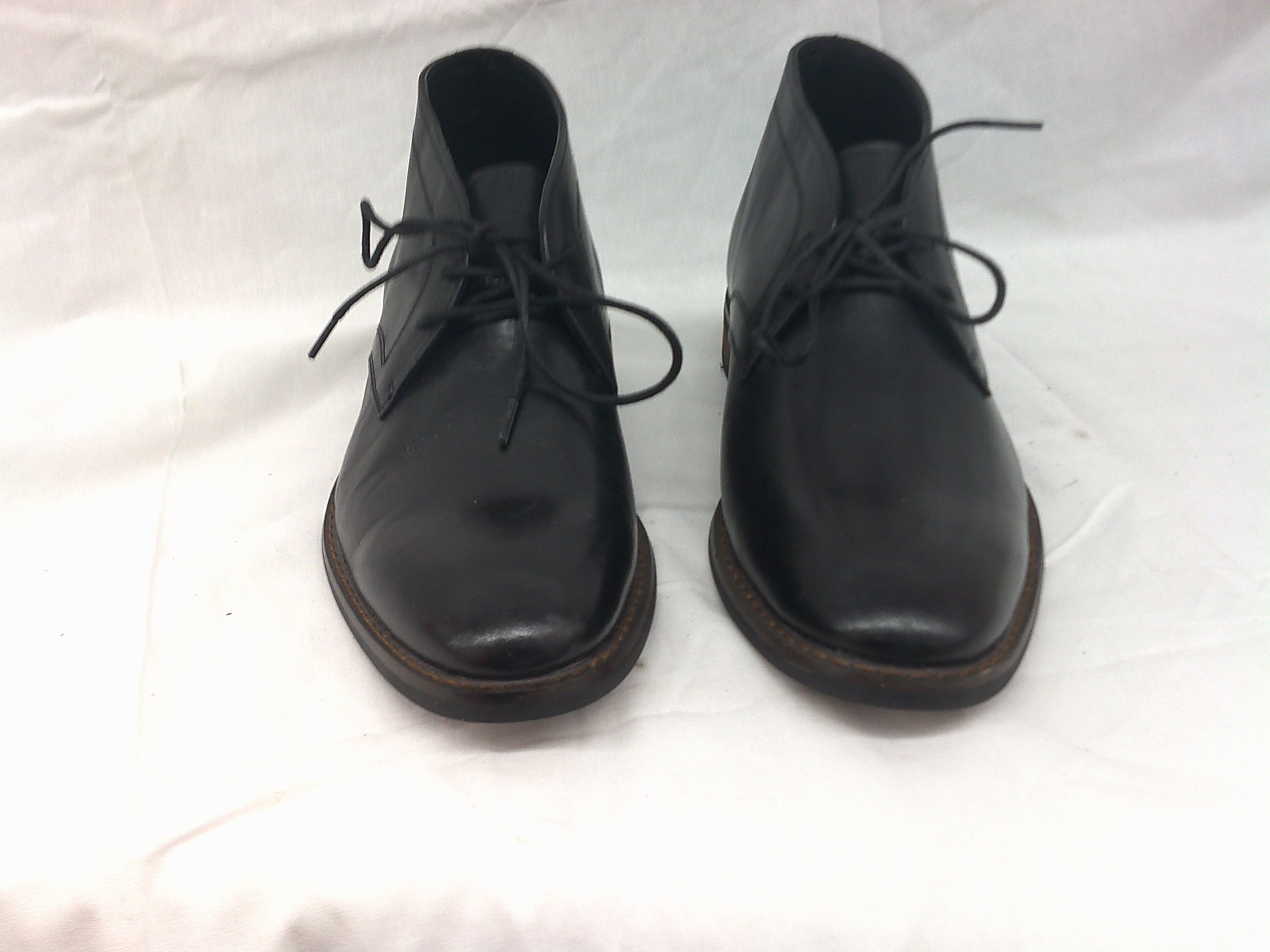 La Milano Glen Leather Chukka Boots Black Shoes | Size 7.5