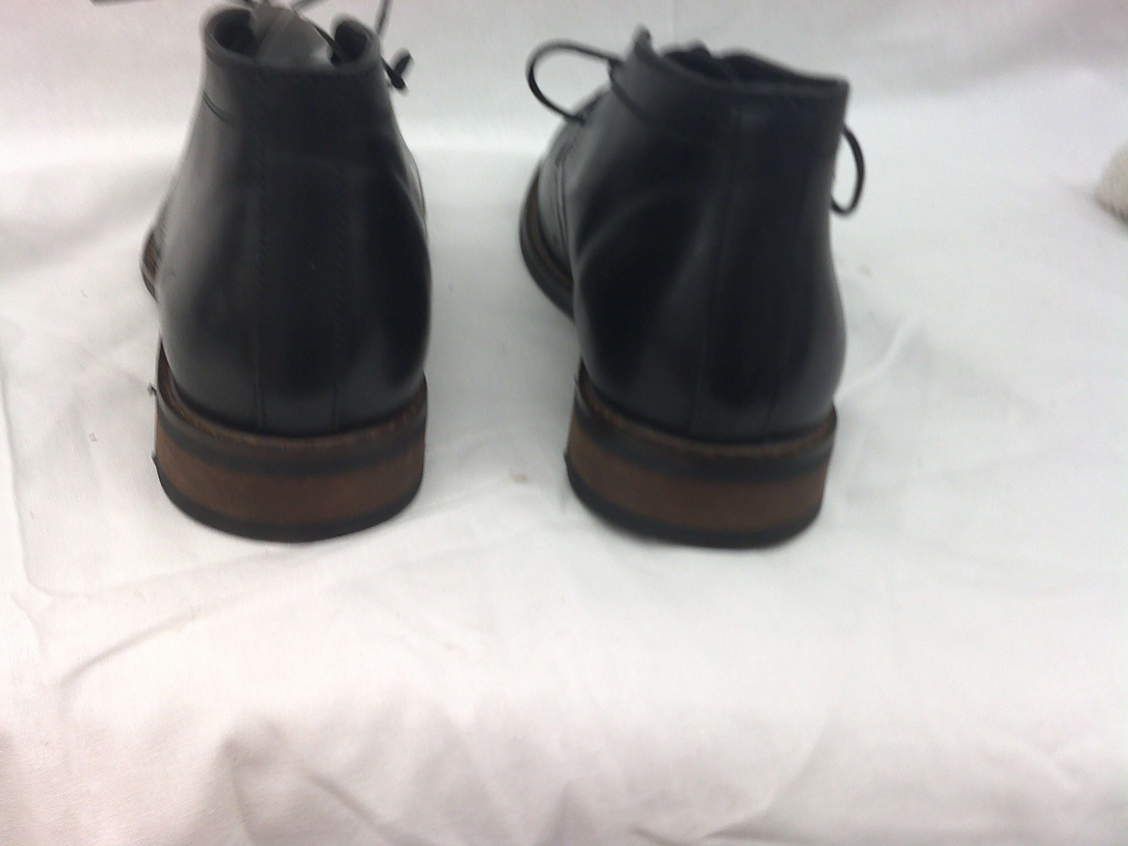 La Milano Glen Leather Chukka Boots Black Shoes | Size 7.5